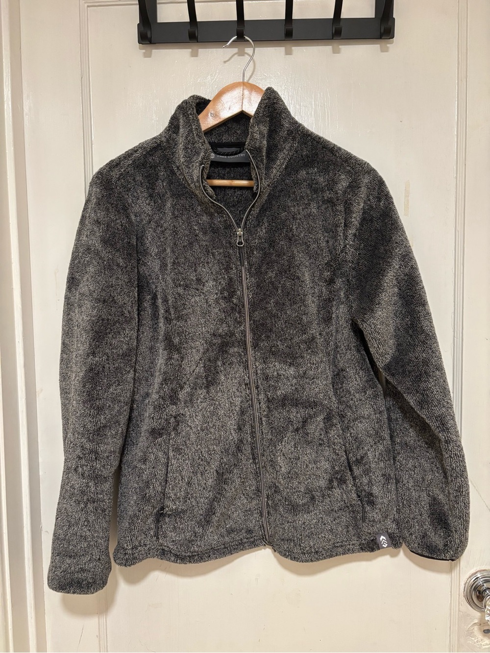 Free Country Women's Dark Gray Teddy Fleece Full-Zip Jacket